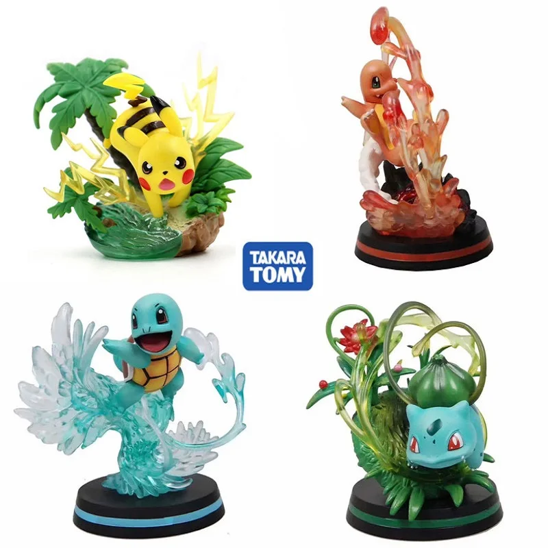 Экшн-фигурка покемона TOMY Игрушечная модель украшение монстр Пикачу Сквиртл