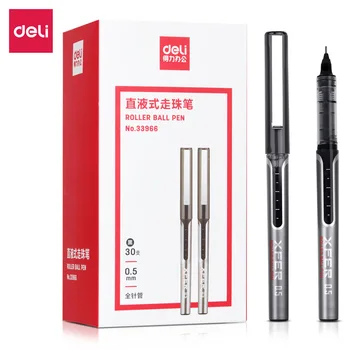 

30 Deli Direct Liquid Rollerball Pen Exam Gel Pen Black and White with Pattern Signing Pen Ball Pen for Student Stationery
