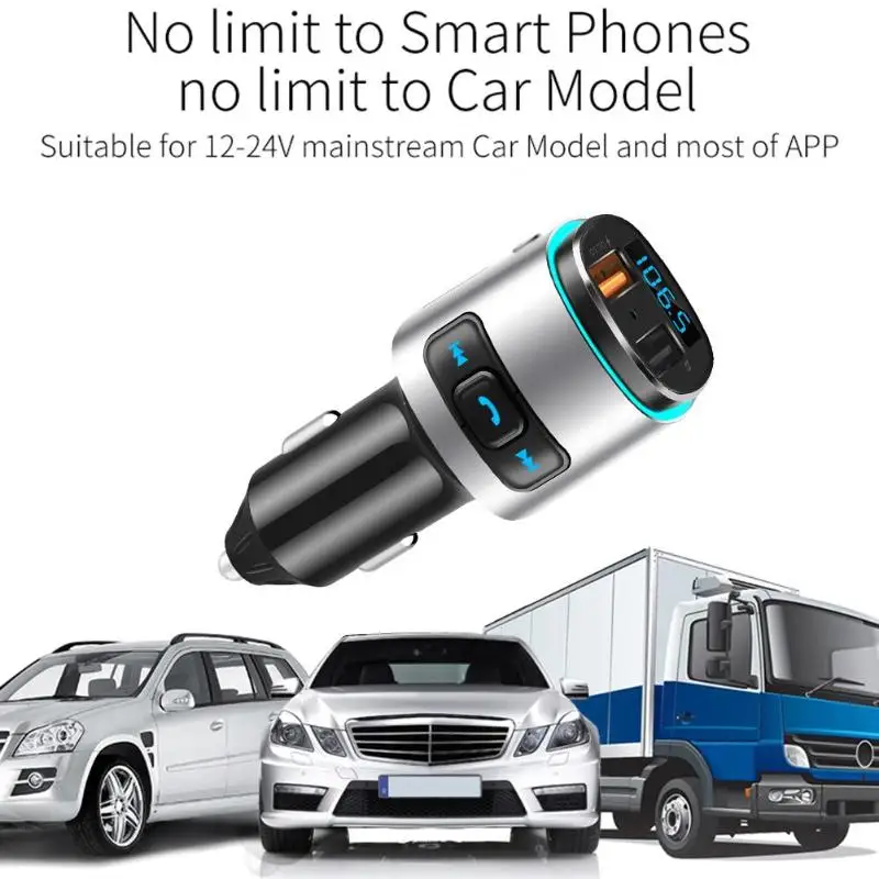 BC41 Bluetooth автомобильный комплект громкой связи fm-передатчик MP3-плеер 3,0 USB зарядное устройство Подавление эха и подавление шума мастерство Горячая