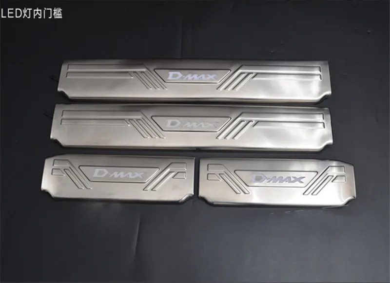 Автомобильный Стайлинг для Isuzu D-MAX- Нержавеющая Сталь автомобильный внешний интерьер светодиодный порог Накладка Добро пожаловать педаль