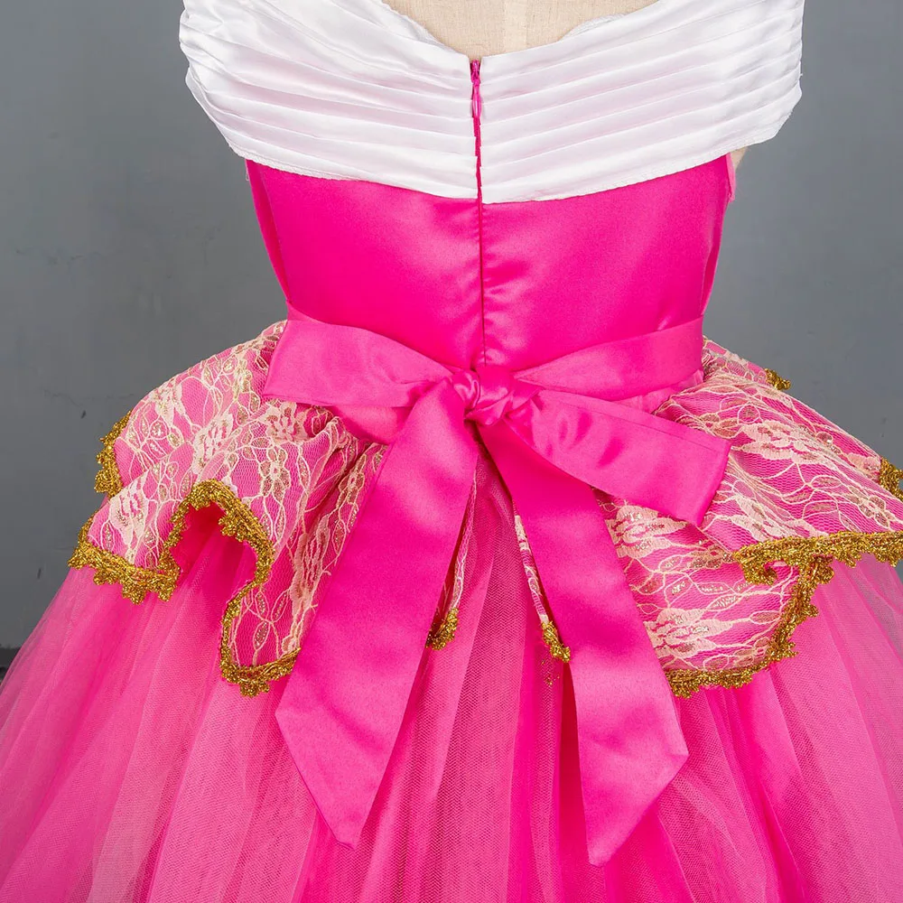 Платье принцессы Авроры для девочек; карнавальный костюм; летние платья; одежда для детей; платье на Хэллоуин, Рождество, день рождения