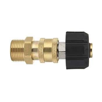 

Pressure Washer Adapter Set 5000 PSI M22 14 To 1/4 Swivel Quick Connect Kit