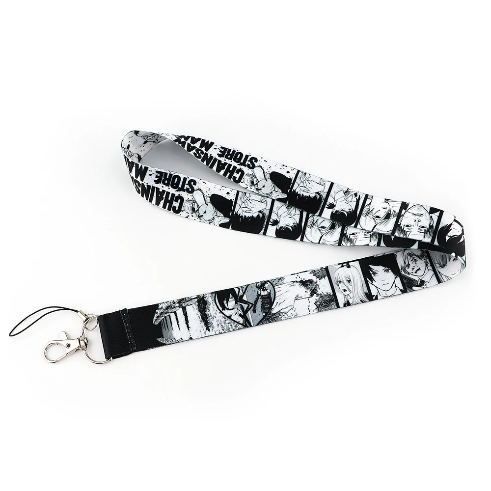 J2992 Anime Chainsaw Man Lanyard Keychain Lanyards for keys Badge ID
