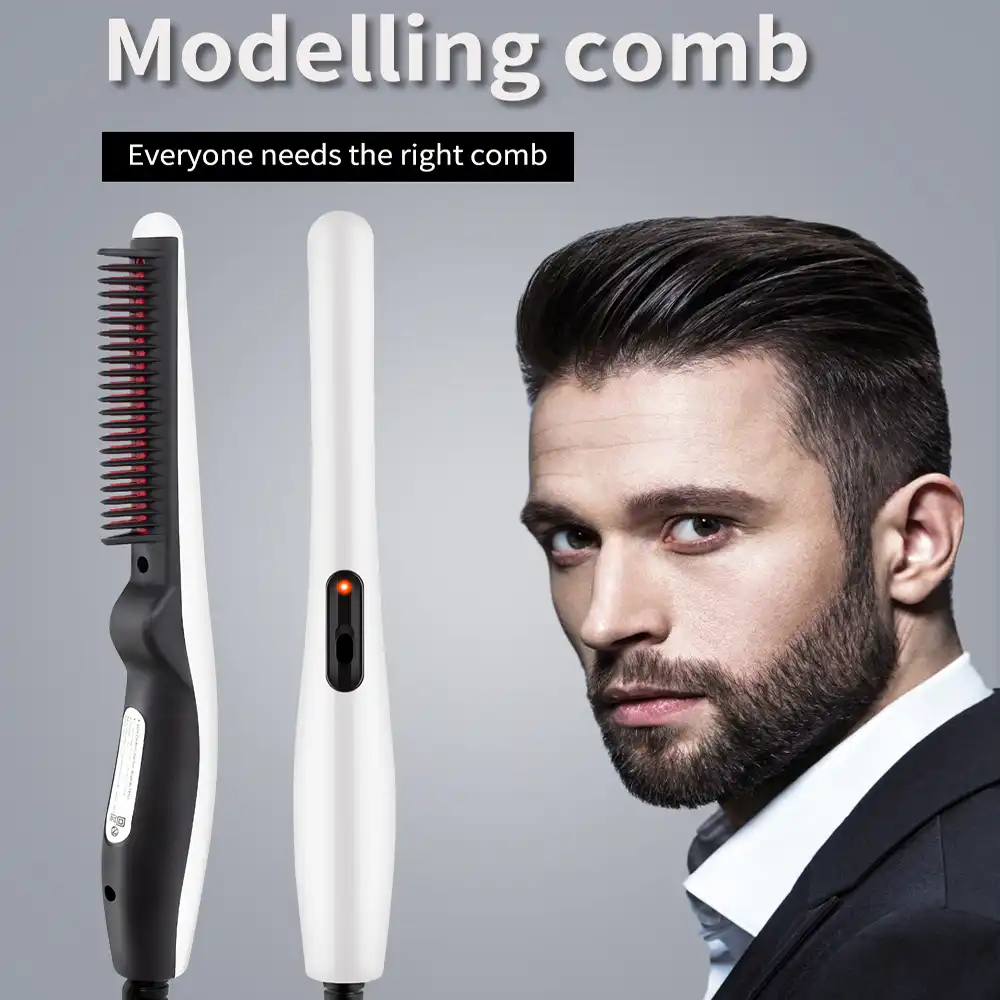 hair and beard straightening & styling comb