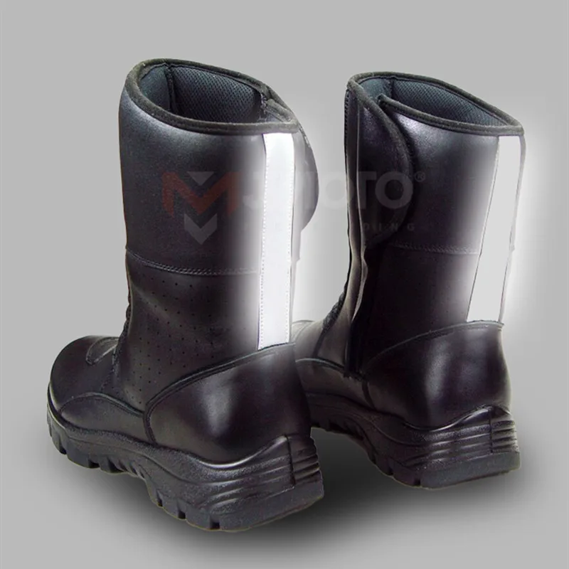 Vintage Genuine Leather Motorcycle Boots City Cafe Racer Motorbike Riding Boots Retro Casual Moto Shoes Mid-Calf Waterproof