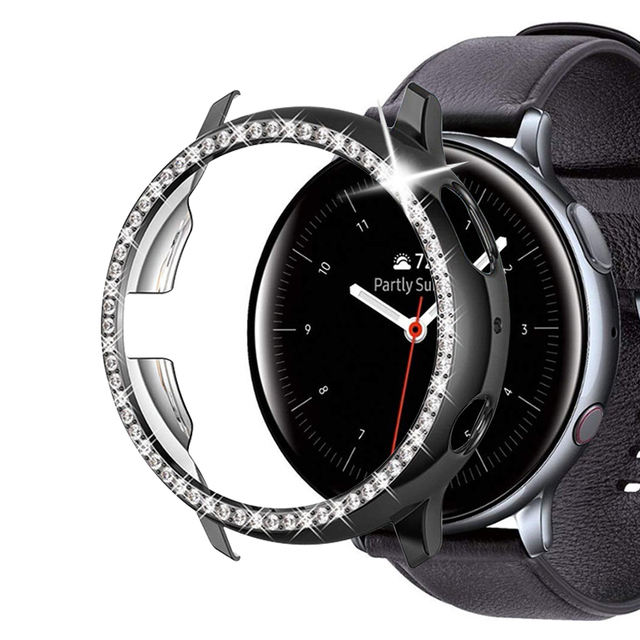Diamond Case For Samsung Galaxy Watch Active 2 40mm 44mm Bumper Protective cover For Active 1 Smart Watch Accessories