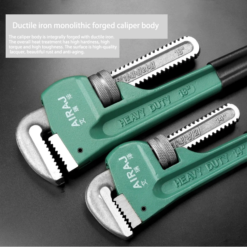 AIRAJ 8/10/12 Inch Pipe Wrench Industrial Heavy Duty Pipe Pliers Adjustable Anti-Corrosion Rust and Plumbing Wrench Repair Tools AIRAJ 8/10/12 Inch Pipe Wrench Industrial Heavy Duty Pipe Pliers Adjustable Anti-Corrosion Rust and Plumbing Wrench Repair Tools