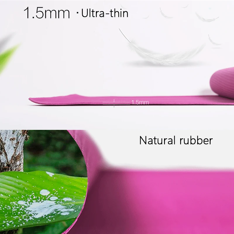  Natural Rubber Yoga Mat Three-piece Ultra-thin Foldable Non-slip Portable Yoga Blanket Travel Pad P