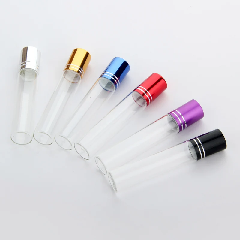 스테인레스 스틸 유리 볼 롤러 유리 에센셜 오일 병, 여행용 유리 향수 롤, 로트 당 100 개, 10ml