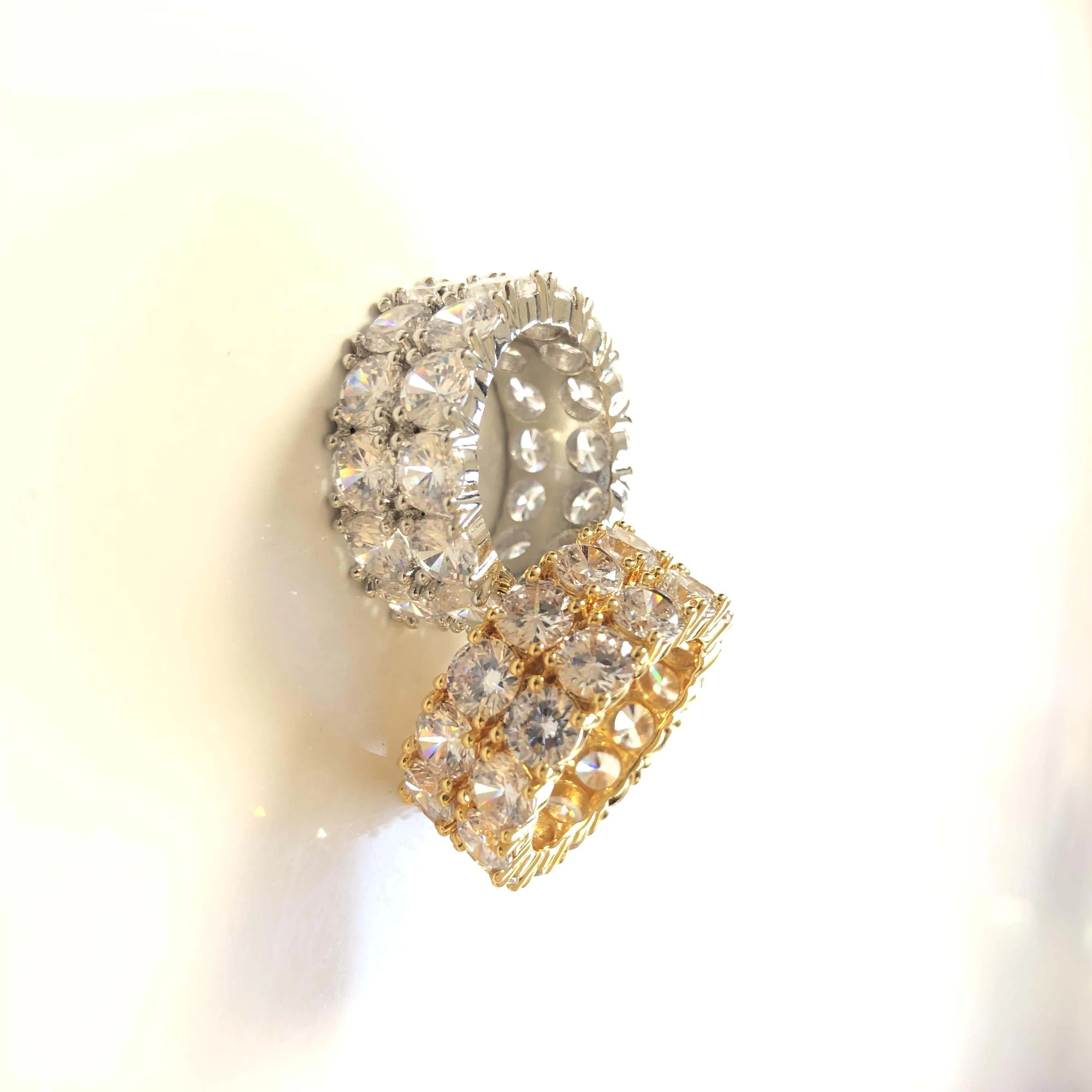 

Cubic zircon ring 2 rows CZ ring