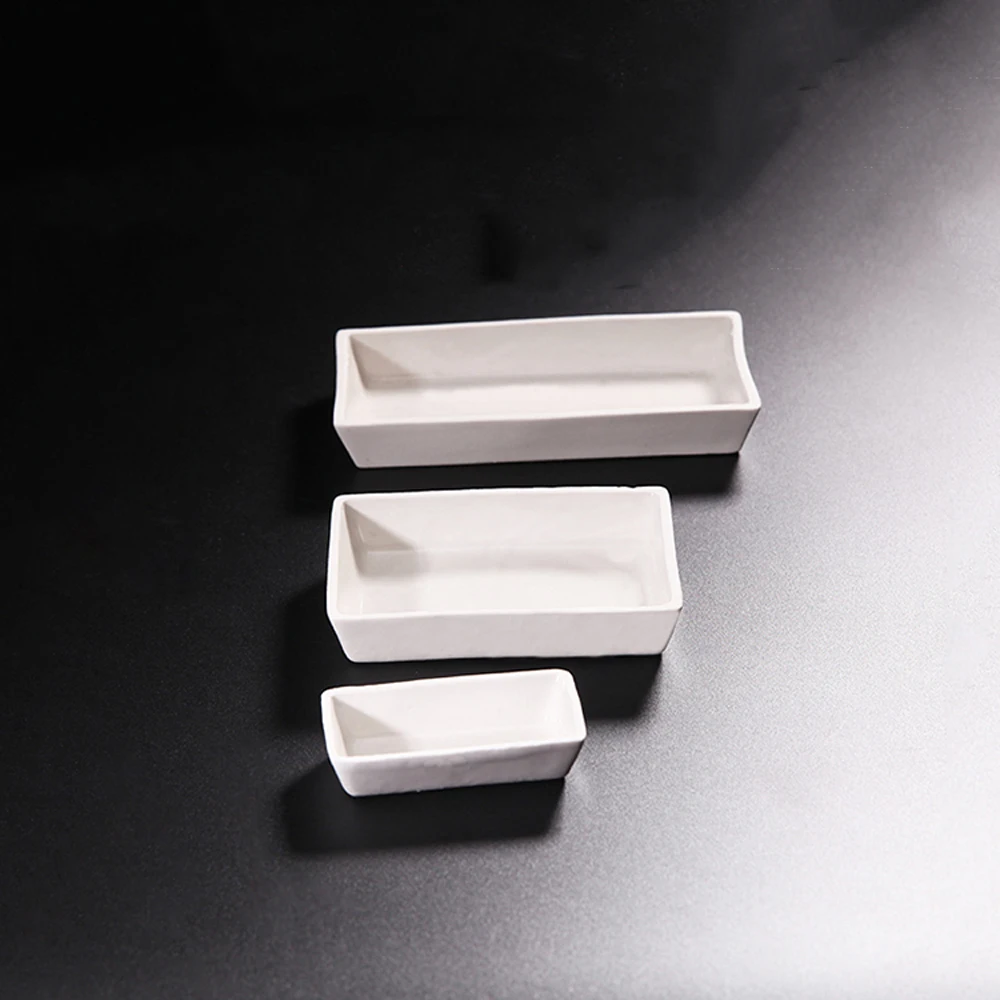 30mmx60mm 60mmx90mm 60mmx120mm Square Ceramics Crucible For Laboratory |