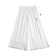 Этнический низ индийское платье пакистанский сальвар шальвар индийская одежда Пакистанская женская одежда хлопок белые брюки