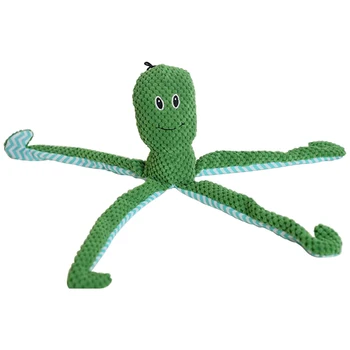 

Octopus Shape Crinkle Indoor Puppy Chewing Training No Stuffing Dog Squeaky Toy Funny Teething Washable Home Plushy Making Sound