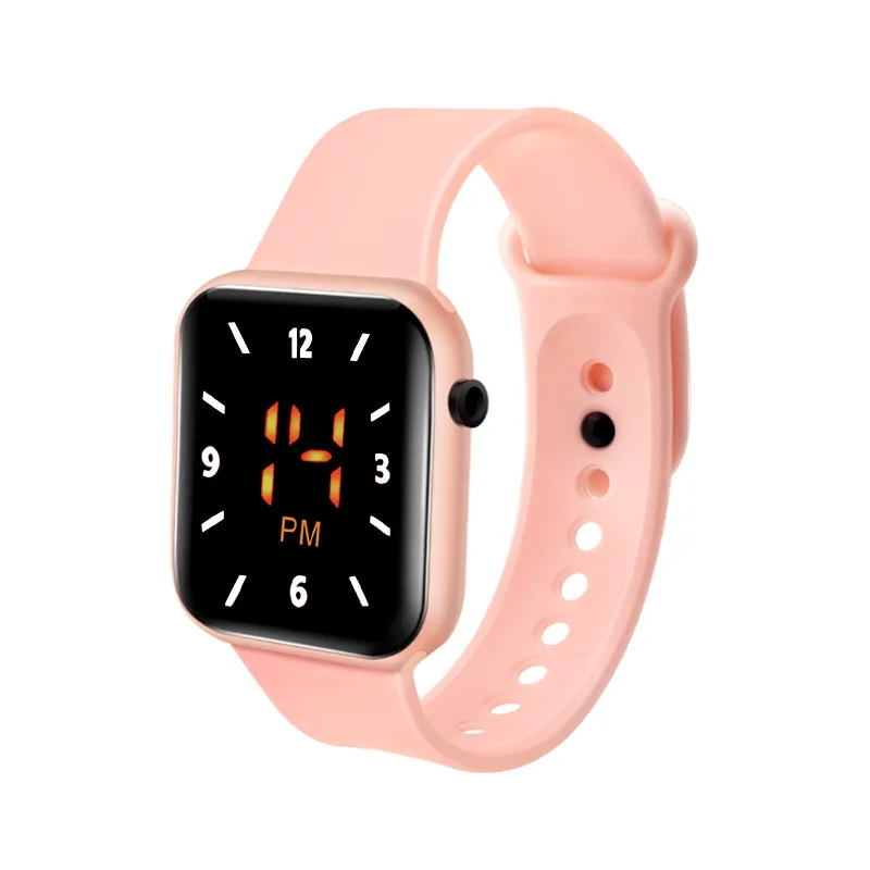 Hot Sales Led Women Men Digital Electronic Watch Fashion Square Dial Silicone Strap Waterproof Clock Men's Sport Watches Relogio