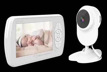 

4.3Inch 2.4G Wireless Watch baby monitor intercom temperature time display surveillance camera nanny cam portable babysitter