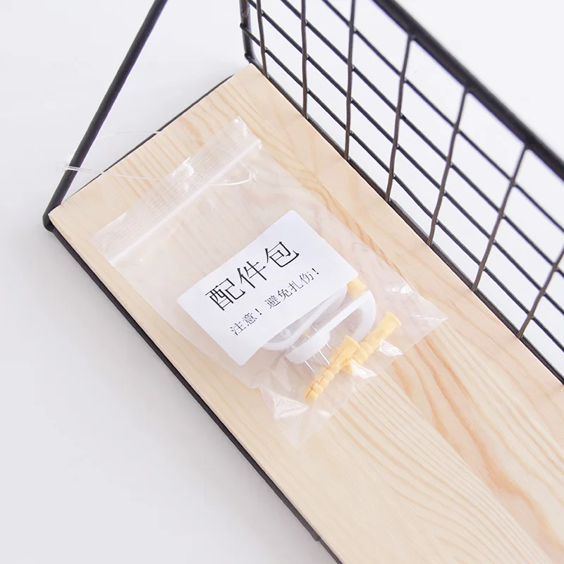 Креативная железная настенная полка Zakka для хранения в японском стиле корзина