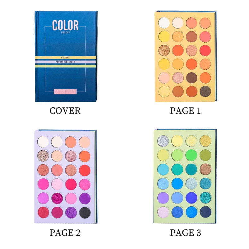 Beauty Glazed 60/72 Color Three-layer Book Style Make Up Cosmetic Highlight Eyeshadow Palette Matte Pearlescent Eye Shadow TSLM1