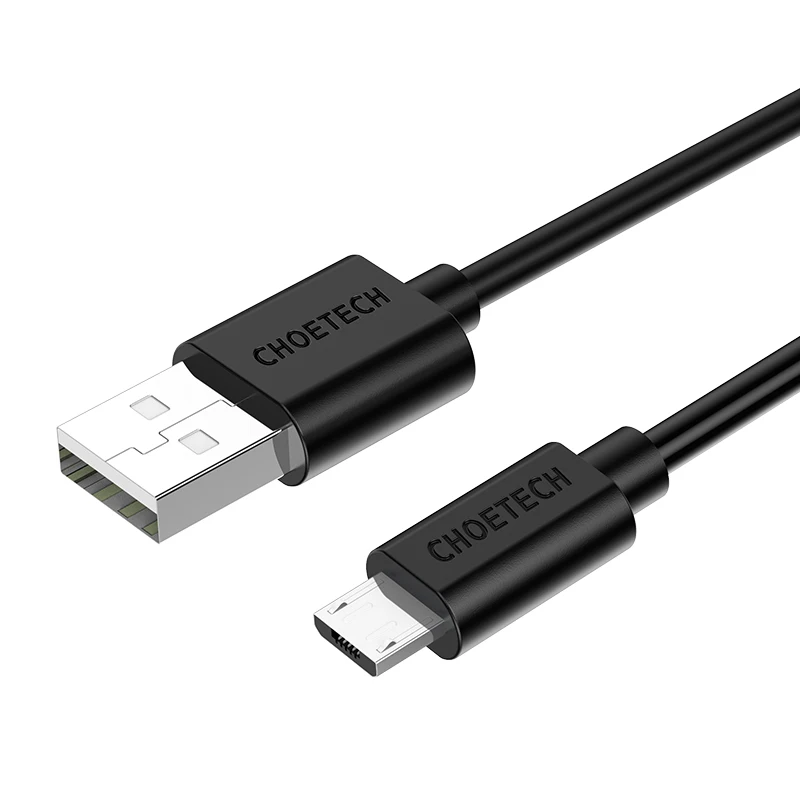 Black 2pcs CHOETECH микро Usb кабель 1 м черный белый мобильный телефон кабель для Xiao Mi huawei Android телефон кабель дешевый микро кабель - Цвет: Black 2pcs