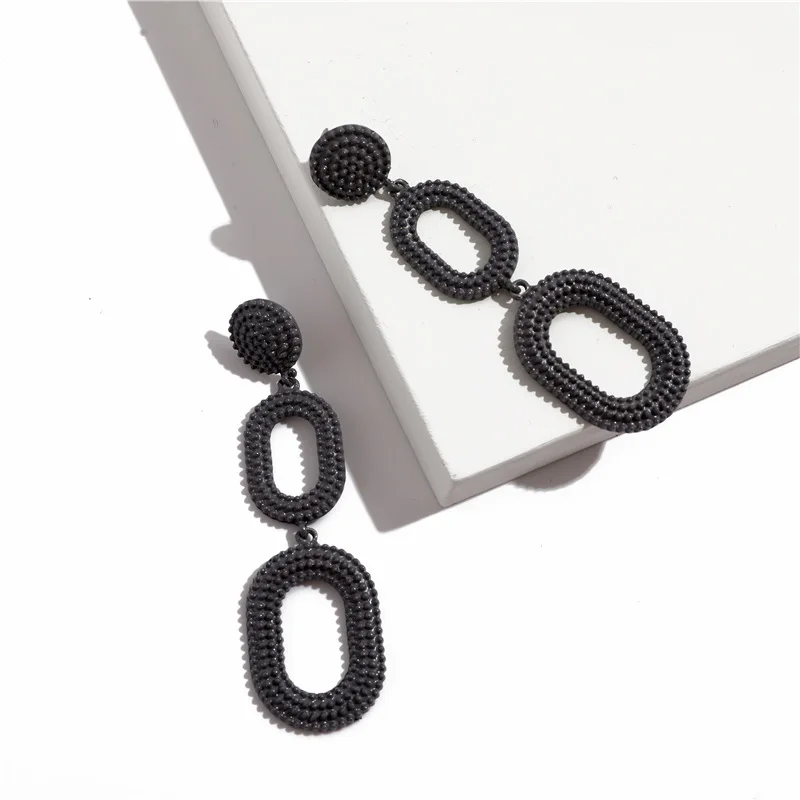 

2019 Brincos Tong For Wish The New Earrings Euramerican Fashion Alloy Spray Paint A Undertakes To Geometric Long Accessories