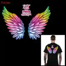 Prajna – autocollants de repassage thermique en vinyle sur T-shirt, ailes colorées de fer sur transferts de chaleur, patchs lavables sur vêtements