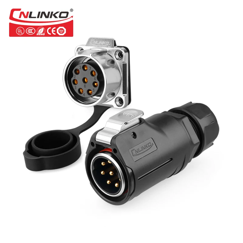 CNLINKO M28 8pin IP67 водонепроницаемый разъем питания адаптер 15A 500V Быстрое управление промышленное оборудование