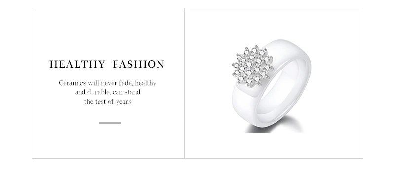 Роскошное женское кольцо-Снежинка, модное, здоровое, керамическое, с кристаллами, циркониевый камень, никогда не выцветает, кольцо, винтажное, обручальное кольцо для женщин