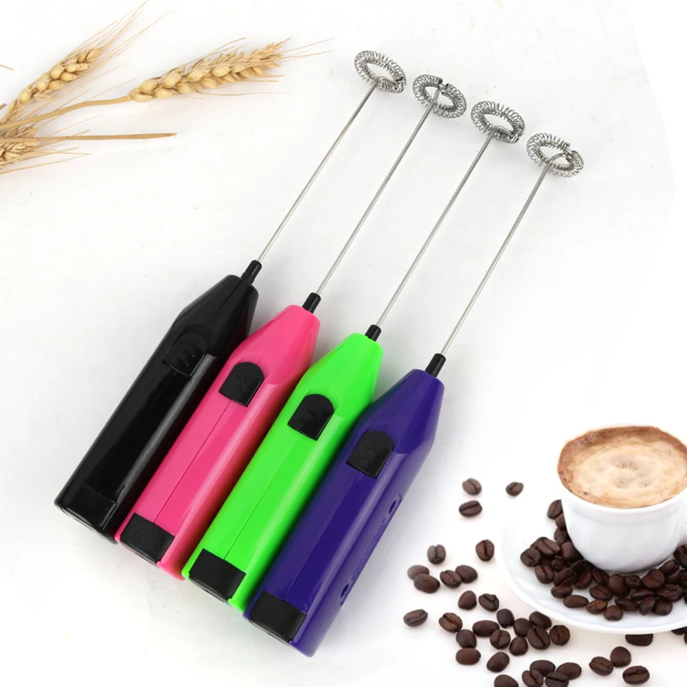 

Milk Drink Coffee Whisk Mixer Electric Egg Beater Frother Foamer Portable Mini Handle Manual Stirrer Home Kitchen Cooking Tool