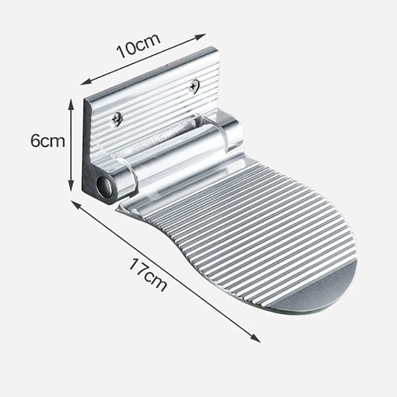 Подножка для ванной комнаты алюминиевая противоскользящая педаль для ног для душа серебро