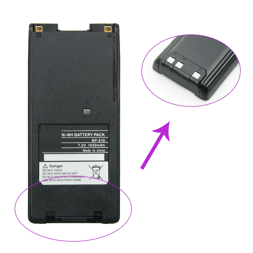Bateria de Substituição 1650mAh Two-Way Radio BP-209