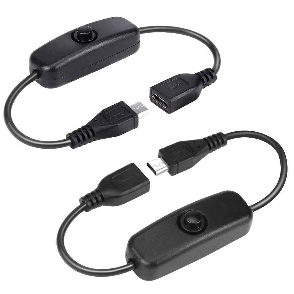 Onvian Micro USB Женский к Мужской Удлинительный кабель с переключателем вкл/выкл usb для
