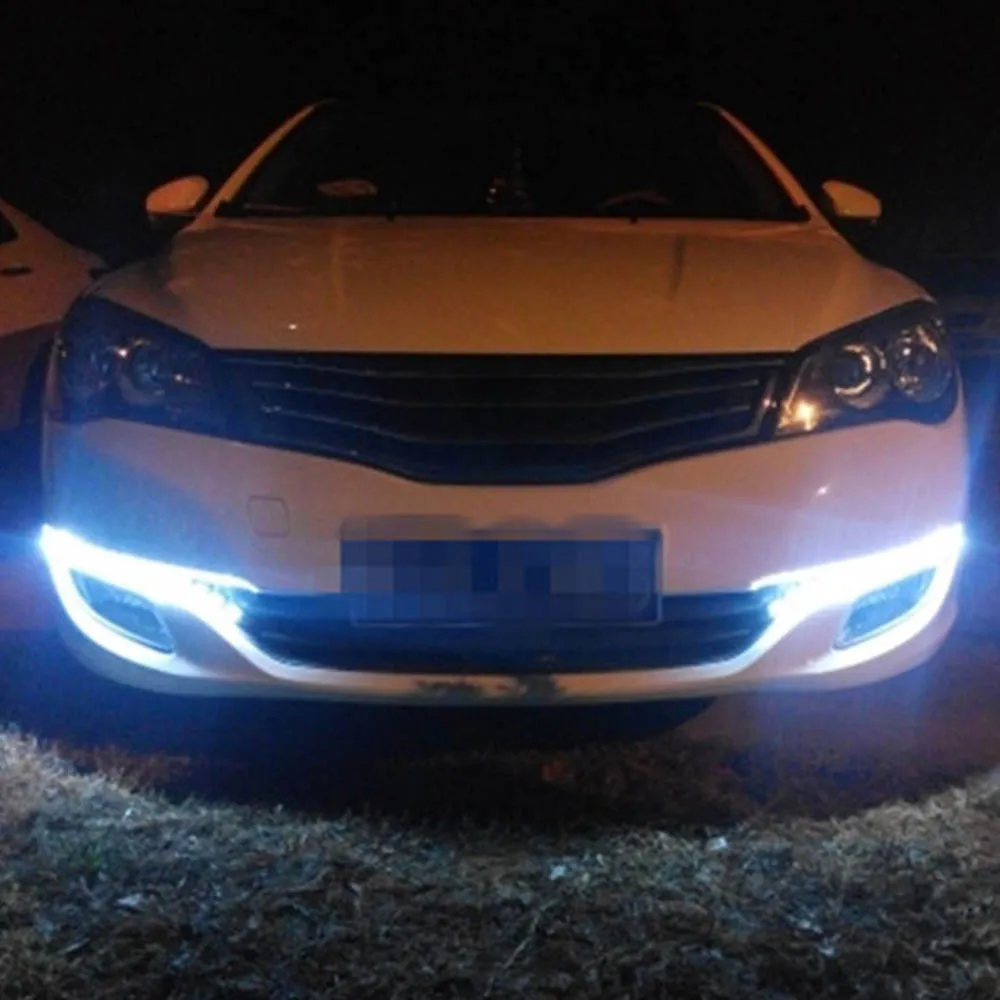 DJsona 1 шт. тележка на колесах гибкий Светодиодные ленты Авто дневные ходовые огни