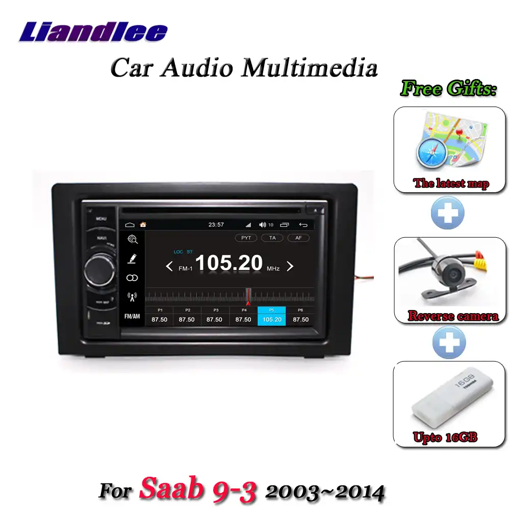 Android Lecteur de Voiture pour Saab 9 2014/ USB MP3/ Radio st/ér/éo Fa/çade dautoradio kit GPS 3/ 2007