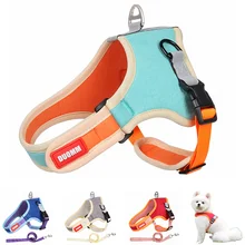 

Small Dog Harness And Leash Set Detachable Pet Walk Training Vest Reflective Puppy Accessory Chest Strap French Bulldog Supplies