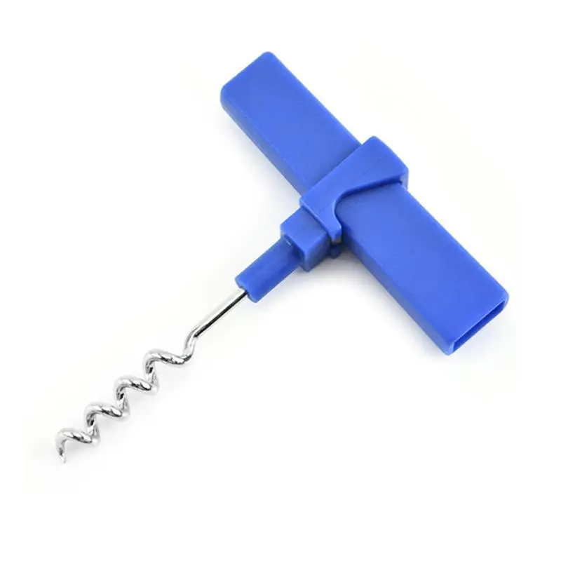 5 шт Многофункциональный карманный винный удалитель пробки портативный штопор для бутылок с пластиковой ручкой(смешанный цвет