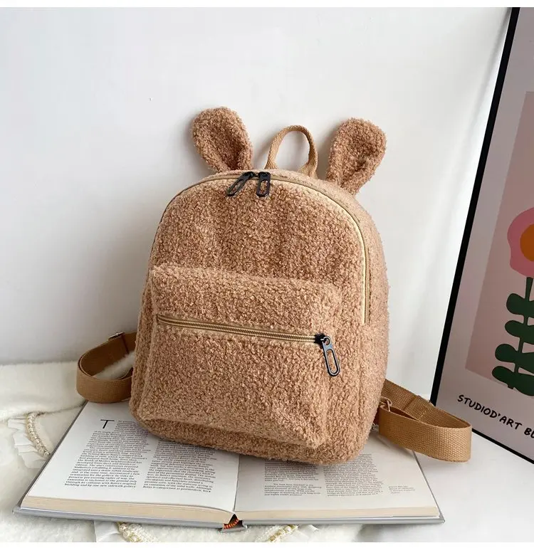 Personalised Embroidery Backpack with ANY NAME Custom Portable Mini Children Travel Shopping Rucksacks Bear Shaped Shoulder Bags