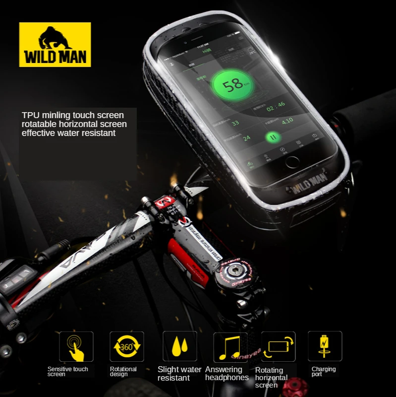 

WILD MAN mountain bike bag riding mobile phone bracket bag electric car navigation bracket riding equipment