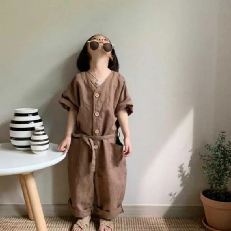 MILANCEL/весенние комбинезоны для девочек с v-образным вырезом; комбинезоны для мальчиков; Детский костюм для подвижных игр воздухопроницаемые комбинезоны