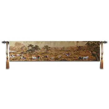 

Modern Living Room Decorative Tapestry Traditional Chinese Painting Hundred Horse Mean Be Successful In Your Career