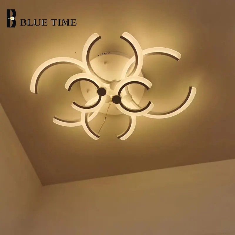 Потолочный светильник светодиодный с дистанционным управлением черно-белый