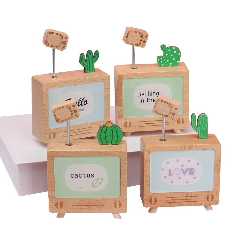 

Creative Cactus Television Music Box Figurine Resin Cartoon Home Decoration Accessories Desktop Decor Christmas Gift Crafts