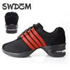 SWDZM New Jazz Dance Shoes Women Sports Modern Dance Shoes With Air Cushion Men Mesh Breathable Soft Outsole Flat Sneakers Lady