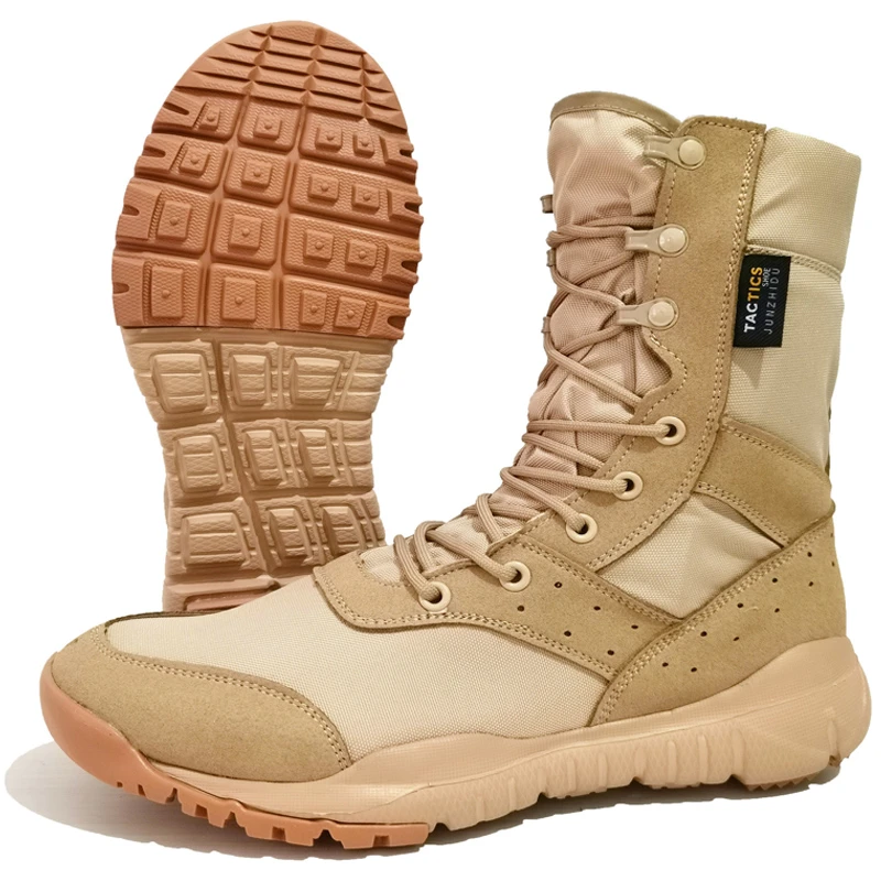 tácticas de fuerza especial de calidad para hombre, botas militares ligeras de combate para el desierto, para senderismo al aire libre, talla 49| - AliExpress