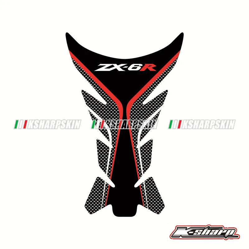K-YG-KWSK-6R-02 K-sharp 3D наклейка эмблема защитный Танк Pad Cas cap Fit KAWASAKI NINJA ZX-6R ZX-10R - Цвет: K-YG-KWSK-6R-02