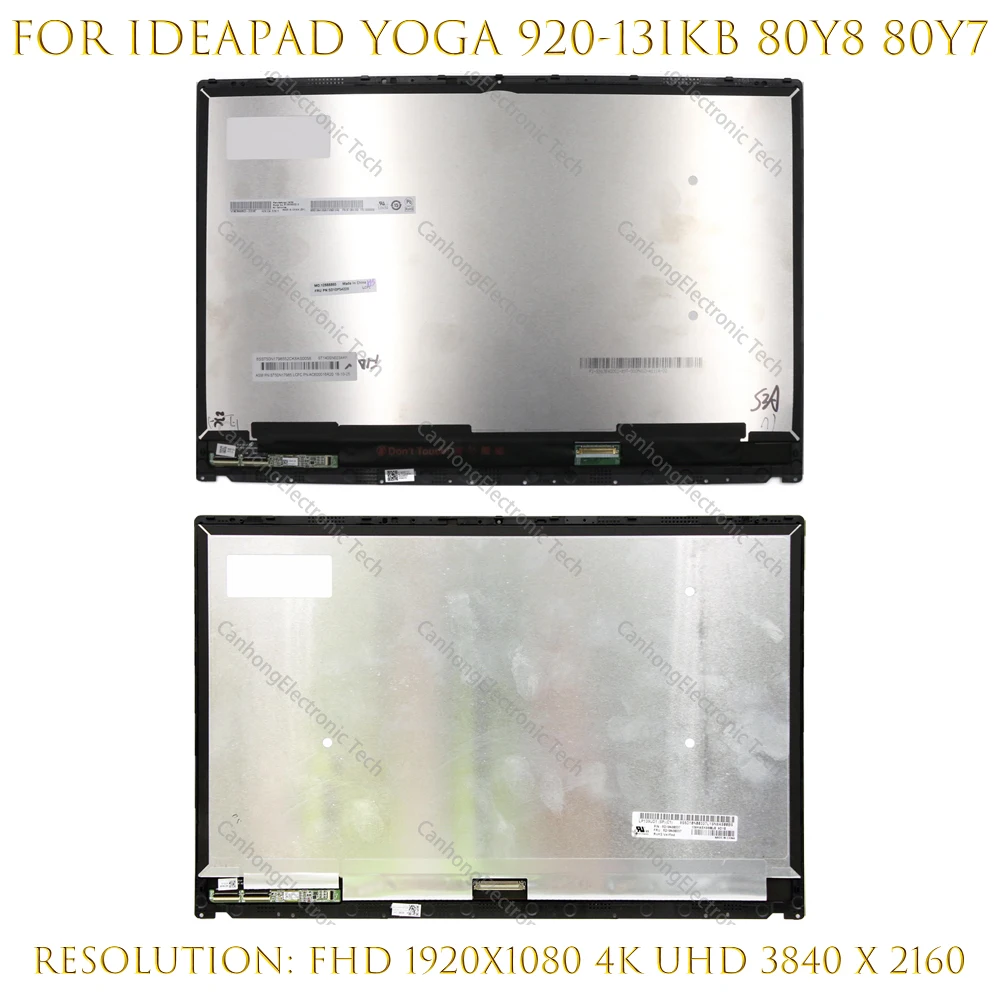 

ЖК-дисплей 13,9 дюйма для ноутбука Lenovo Yoga 6 Pro Yoga 920-13 IKB 80Y7 80Y8, дисплей в сборе, сенсорный экран, дигитайзер, сменная стеклянная панель