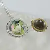 5pcs 20mm 25mm Pink/Purple/Green Hemisphere glass dome cover half round glass globe bubble globe glass vial pendant Accessory 3