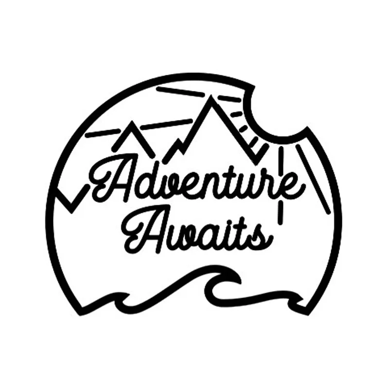 Camping Decal Vinyl Car Decal Adventure Sticker Travel Decal Adventure Time Decal Adventure Awaits Decal Mountain Decal