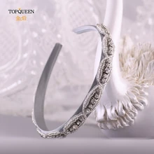 TOPQUEEN S102-FG, свадебные стразы, аксессуары для волос, свадебная тиара, головные уборы в стиле барокко, роскошные серебряные стразы, повязка на голову
