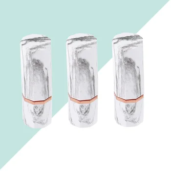 

3PCS Marbling Lipstick Tube Delicate Lipstick Wrapping Tube Stylish Empty Lipstick Tube Creative Lipstick Subpackaging Tube Mini