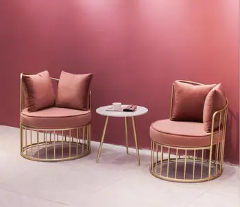 

Designer sofa chair Nordic Light luxury creative personality net red ins high back gold single seat sofa chair