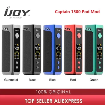 

Original E-cig Vape IJOY Captain 1500 Pod Mod with Built-in 1500mAh Battery & Max 40W Output 0.96 Inch TFT Color Screen vs Gen